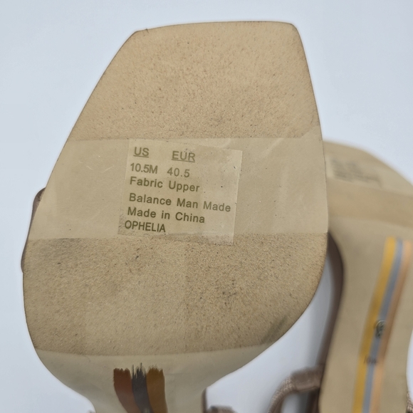 NWOT Sam Edelman Ophelia Heeled Ankle Strap Sandals, Soft Praline, Women's 10.5 - Picture 14 of 16